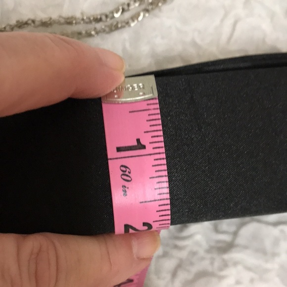 Black Silk with Rhinestones Clutch - Picture 8 of 9